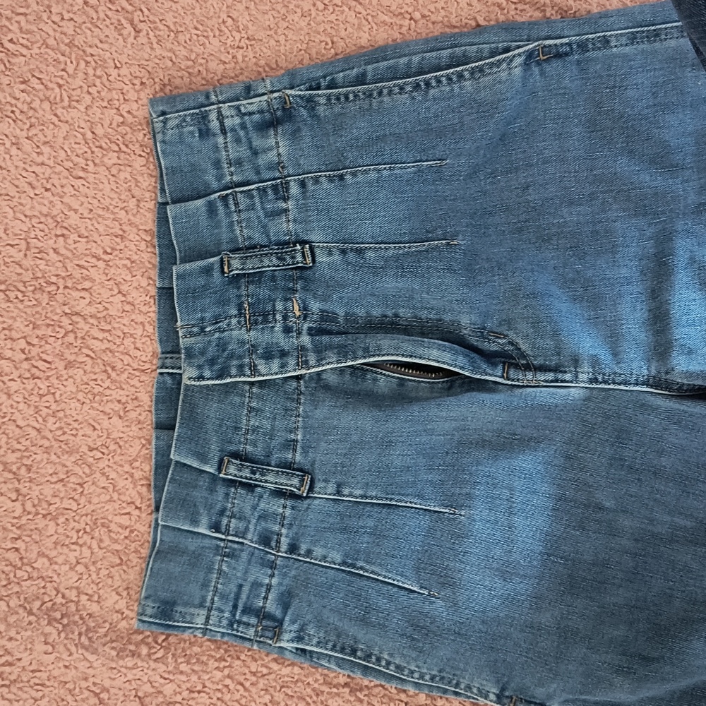 Madewell Women's Pleated Wide Leg Jeans - Picture 2 of 6